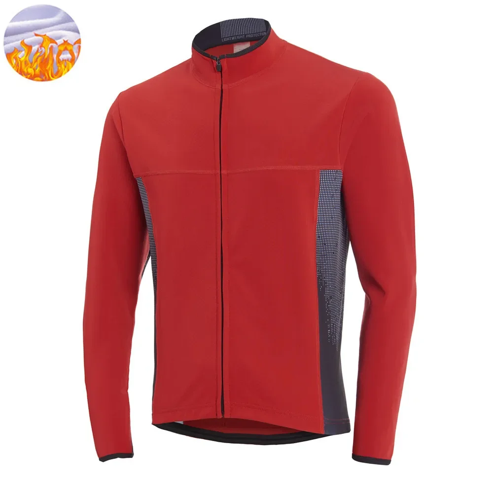 

Winter Cycling Jersey Warm Fleece Long Sleeves Profession Cycling Top Bike Jacket Men Cycling Clothing Equipement Thermal Riding