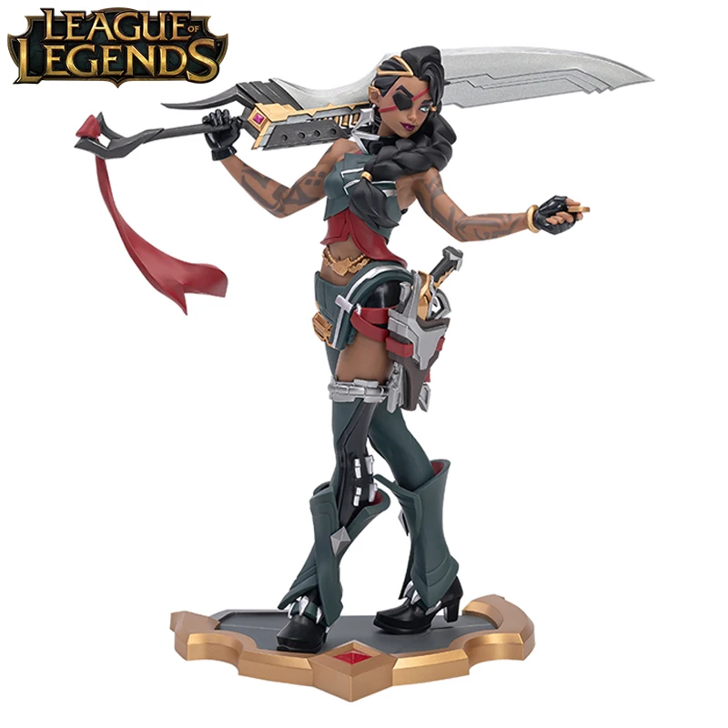 In Stock Genuine Original League of Legends Desert Rose Samira Action Anime Figure Collectible Model Dolls Statuette Ornament