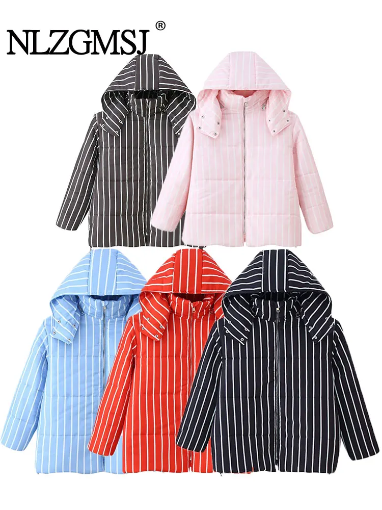 

NLZGMSJ стеганая куртка женская теплая зимняя женская куртка женская теплая свободная куртка с капюшоном женская верхняя одежда