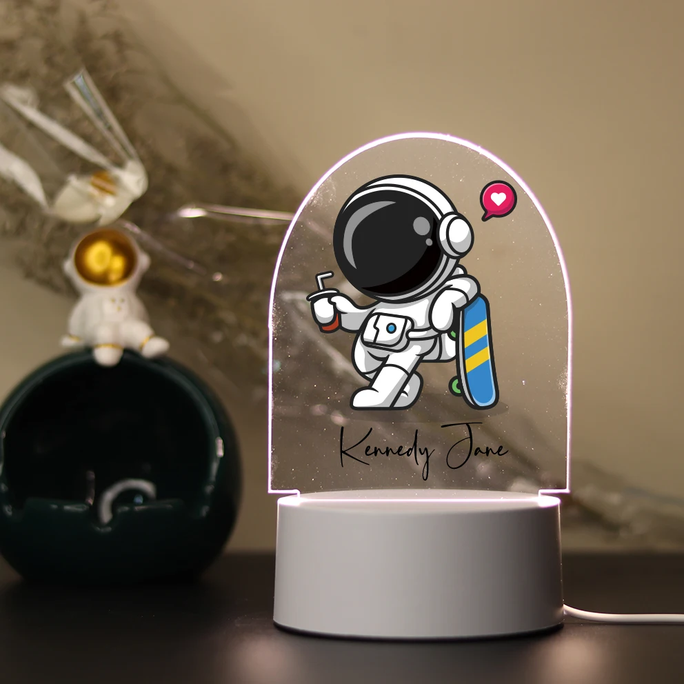 Personalized Custom Cosmonaut NEW  3D Led Room Decor Decoration Children Hoom Gift 3D Night Light