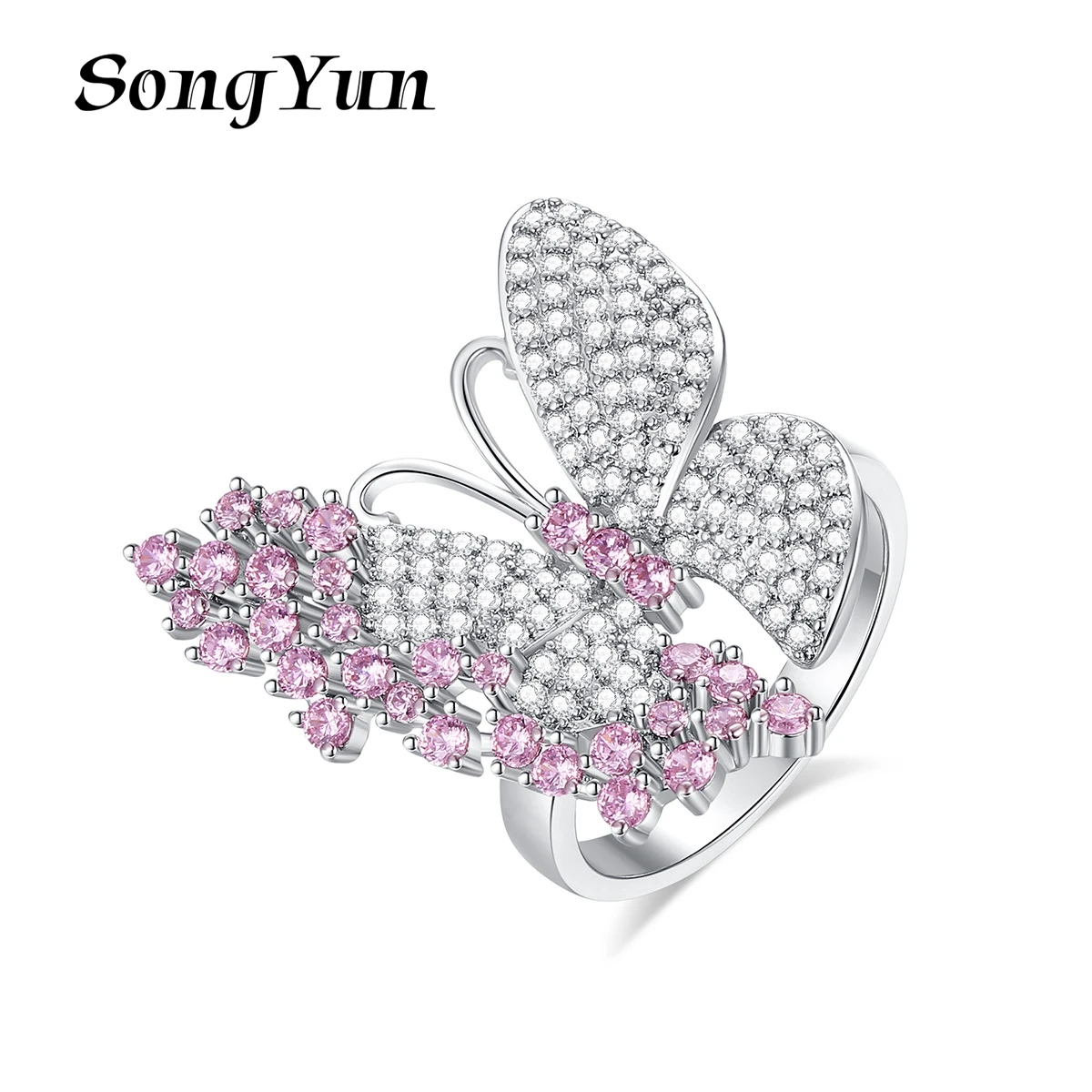 

SongYun Jewelry MHT Quality Brass Ring Wedding Band CZ 7A Zircon Party Cocktail Romantic Women Rings Fashion Jewelry