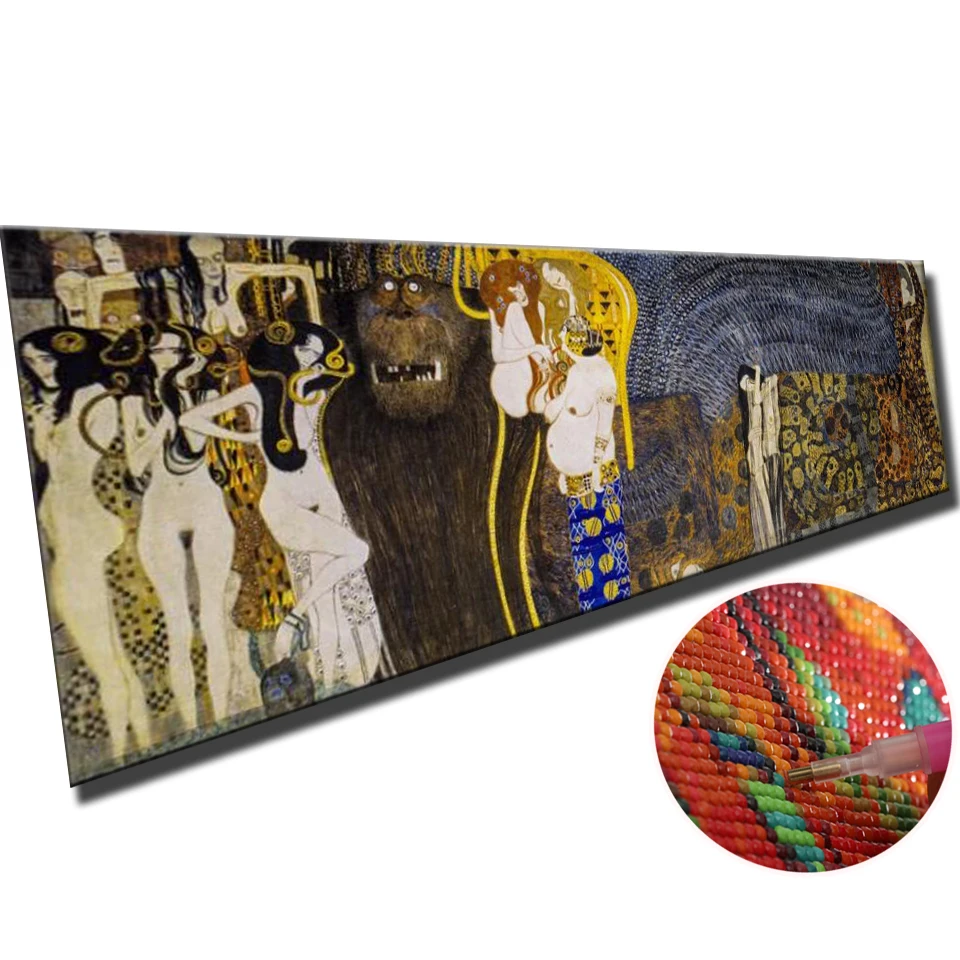 

Gustav Klimt's The Hostile Powers DIY Diamond painting Kits Handicraft Diamond Embroidery New 2024 Diamond Mosaic Home Decor