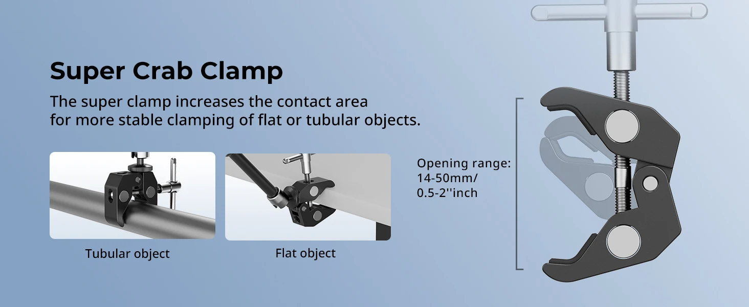 SmallRig 9,8-Zoll-Klemme in Krabbenform für Telefone mit Super-Clamp und Magic-Arm mit 1/4"-20-Schraube für Action-Kameras, Monitore, Mikrofon -5326 – Detail 3