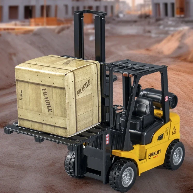 Diecast Construction Forklift Toy - Alloy Mini Engineering Vehicle for Boys, Realistic Model