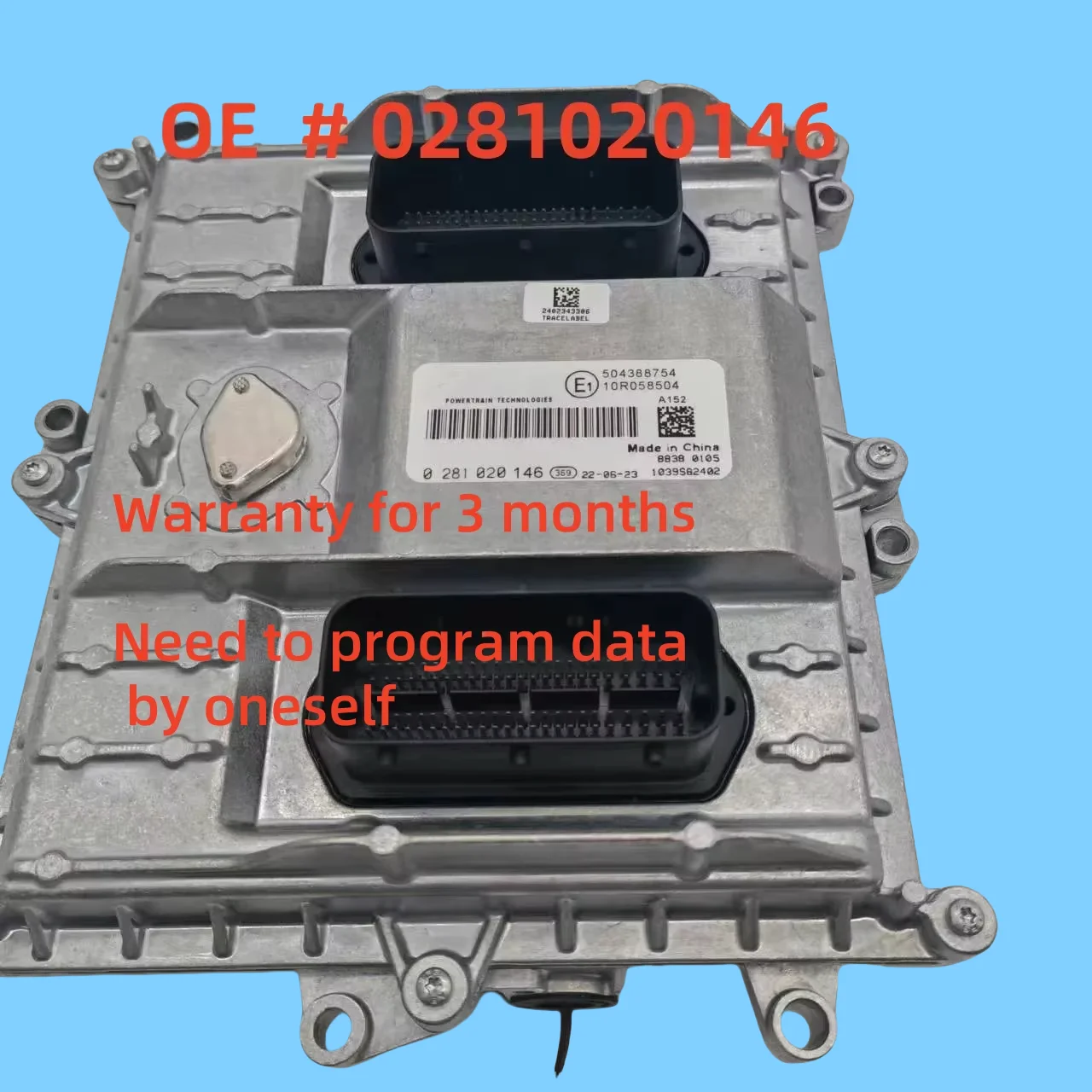 

high quality 0281020146 504388754 A152 E1 Engine Computer Board ECU Electronic Control Unit