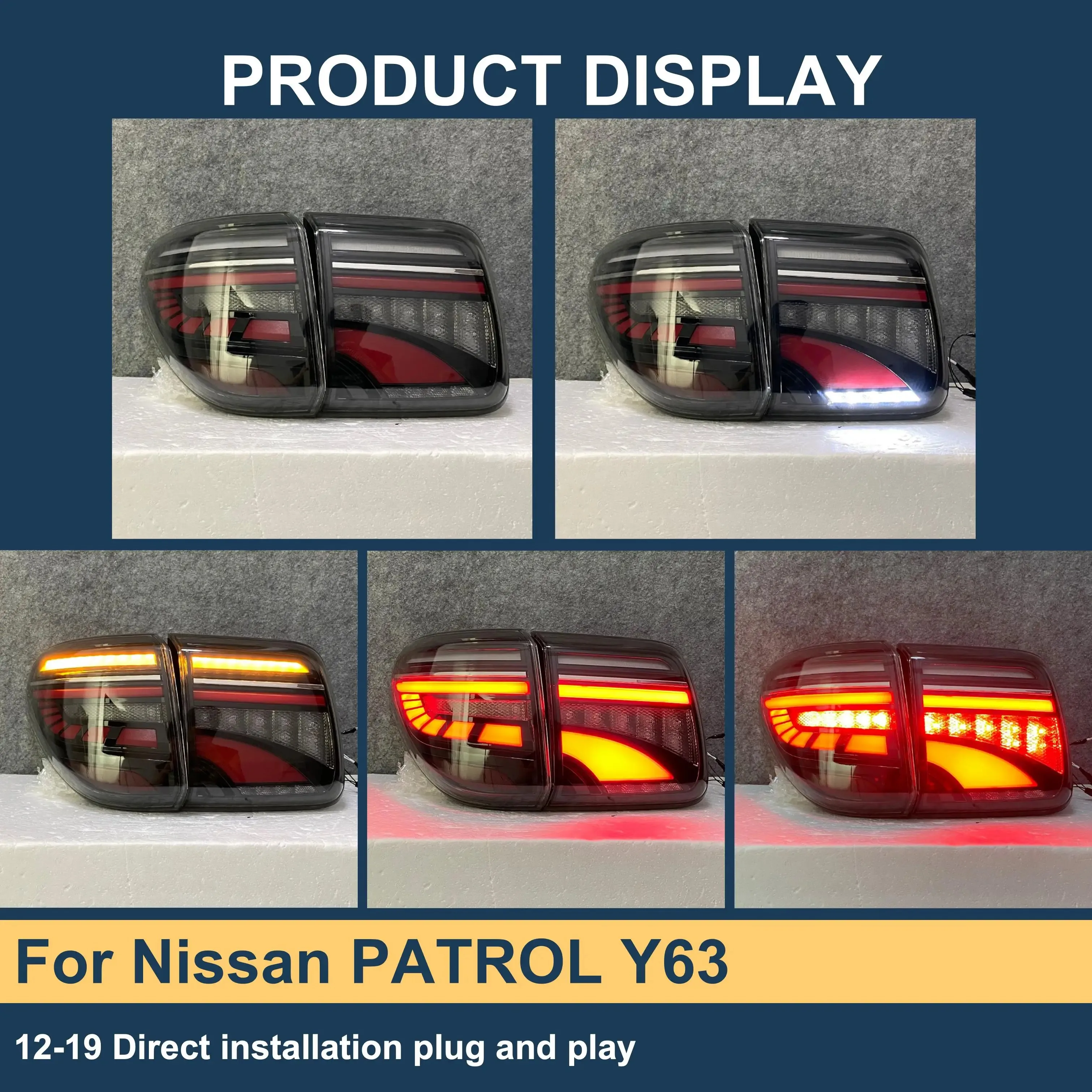 Auto Oem Parts Tail Lights For Nissan PATROL Y63 2012-2019 Y63 Patrol Rear Fog Light Rear Light Assembly
