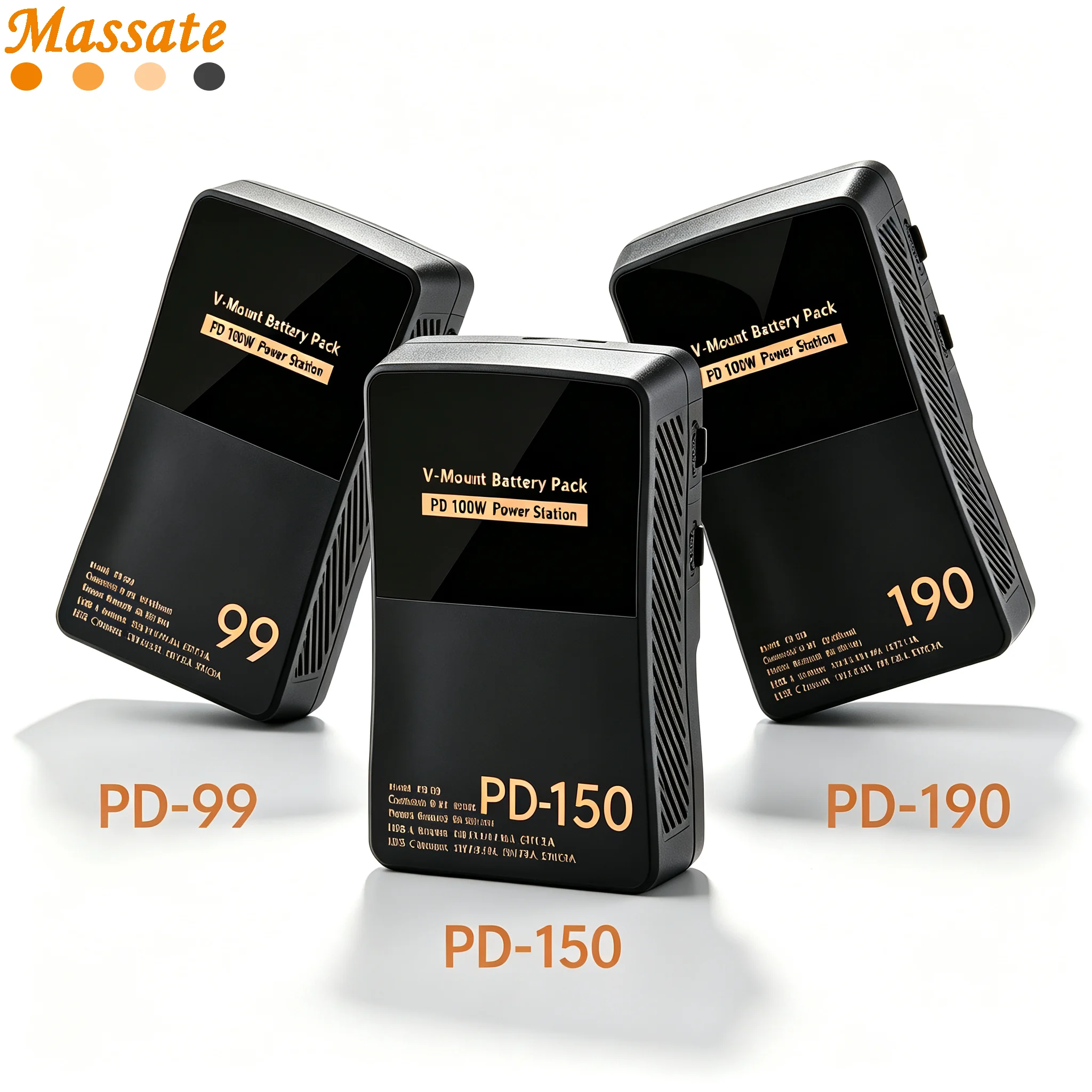 PD-99 PD-150 PD-190 V Mount V-Lock Battery BP Battery with PD100W Type-C Cable for Sony Camcorder Broadcast Video Light Laptops