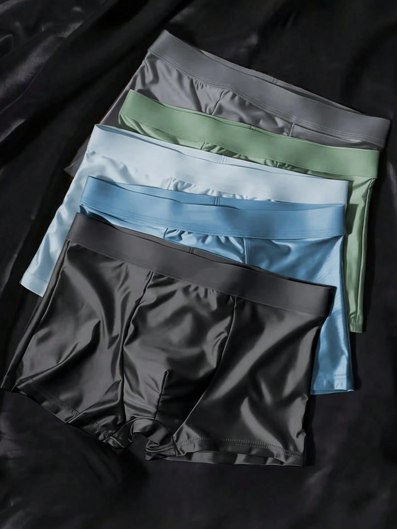 

5 шт. мужского нижнего белья случайного цвета, мягкие и гладкие, летние, прохладные, повседневные, спортивные трусы-боксеры для мужчин