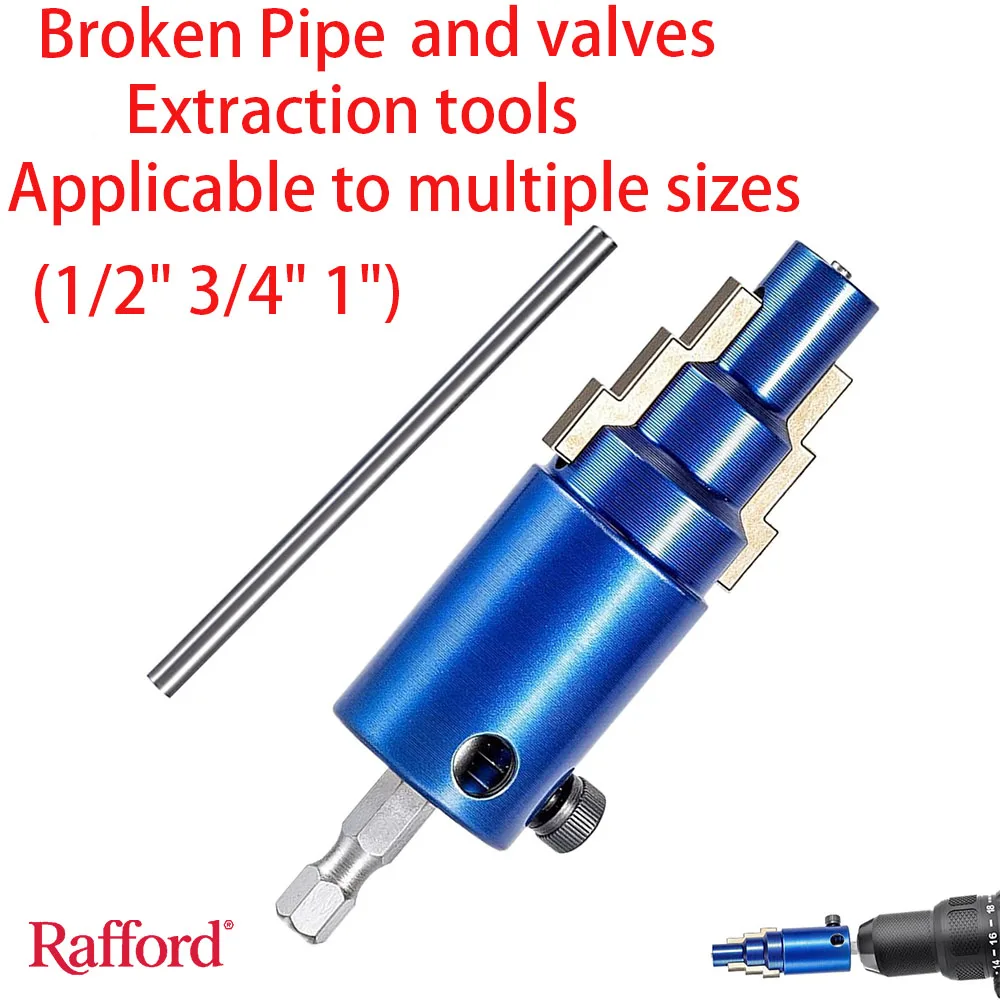 

Rafford 1 шт. Стальная труба и экстрактор клапанов — 1/2 дюйма 3/4 дюйма 1 дюйм | Для изогнутых/поврежденных болтов и клапанов крана, дрель/ручное использование, шестигранный хвостовик
