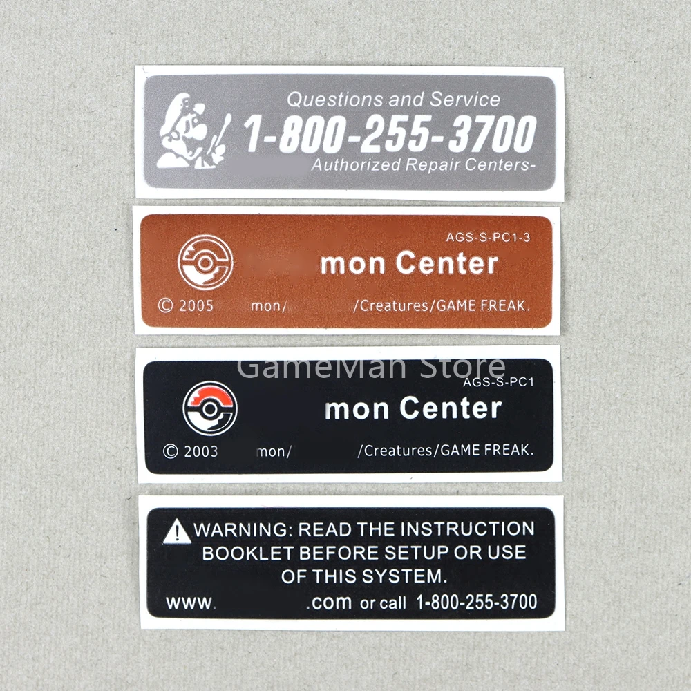 5 шт. для GBA/GBA SP/GBC/GBP игровая консоль, крышка батарейного отсека, наклейка, новые этикетки, наклейки, замена для Gameboy Advance