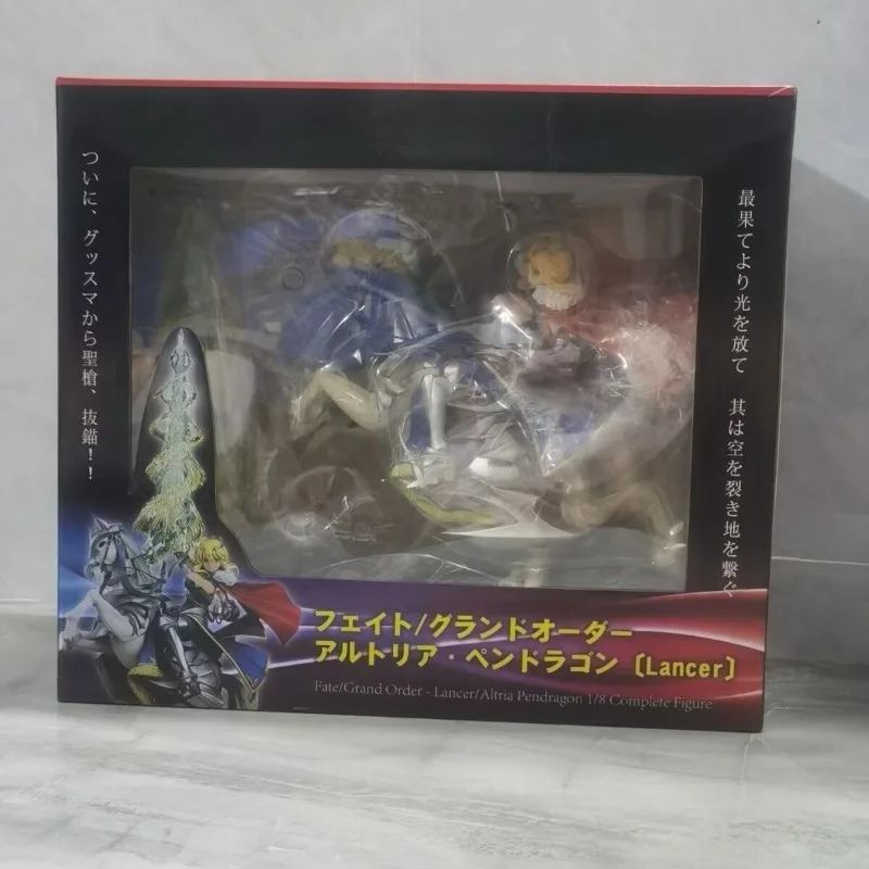 

Anime Collectible Boxed Figure, Fate/GO Lancer, Altria Pendragon Figure,White Lance Saber on Dun Stallion Collectible Model 19cm