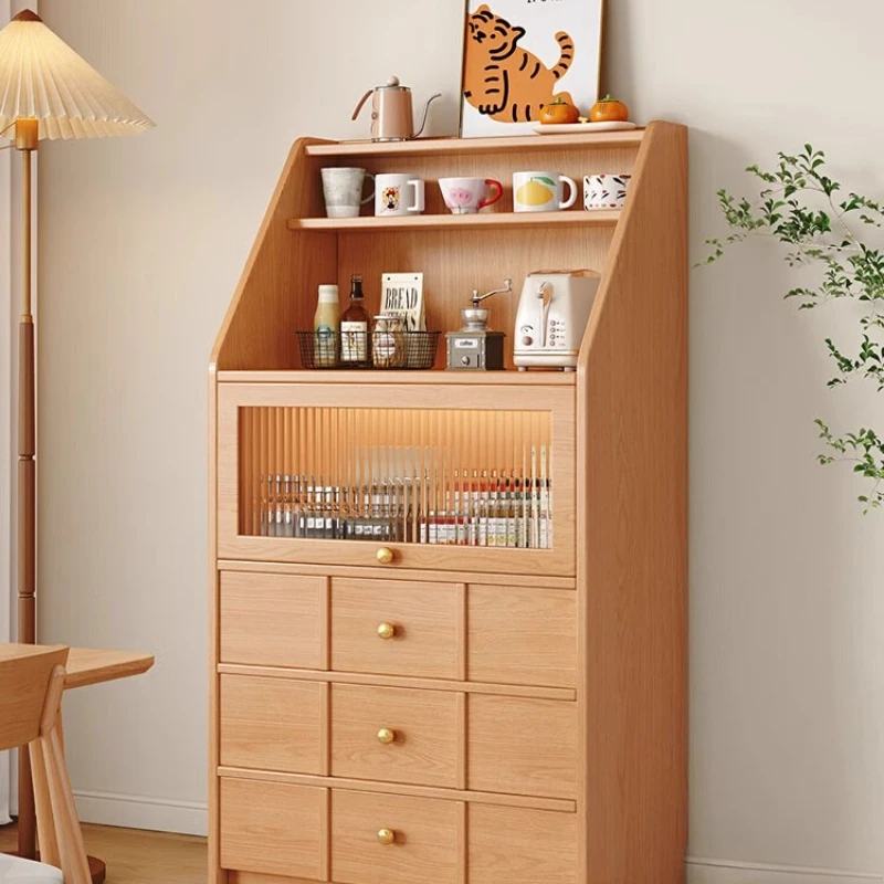 

Modern Minimalism Storage Durable Sideboard Solid Wood Multi-storey Household Cupboards Elegant E Semplica Dining Room Furniture