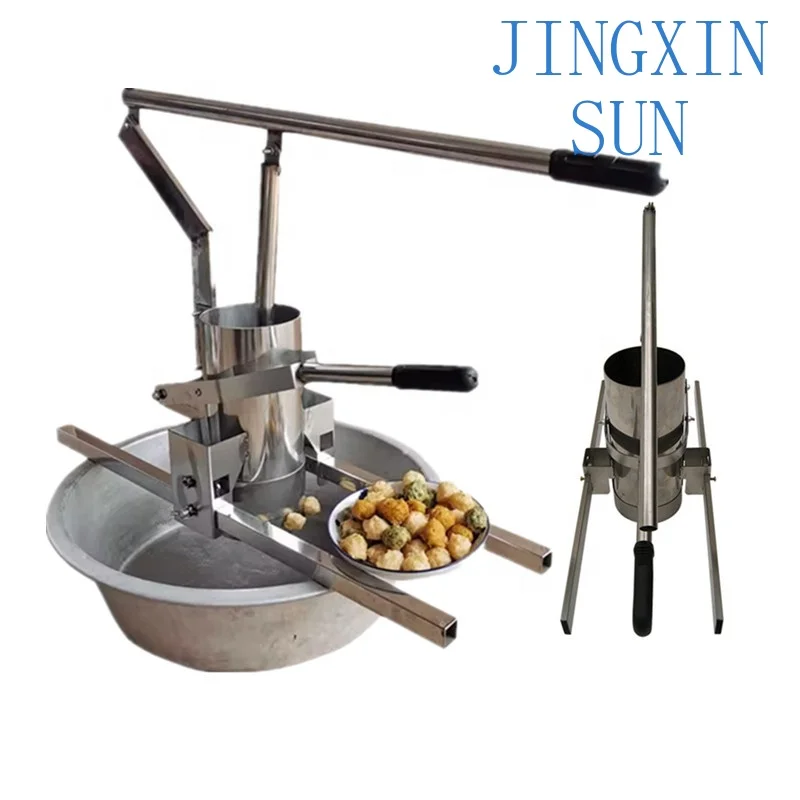 2024 New Design Commercial Stainless Steel Manual Chicken Meatball Making Machine for Hand Crisp Radish Balls Forming Machine
