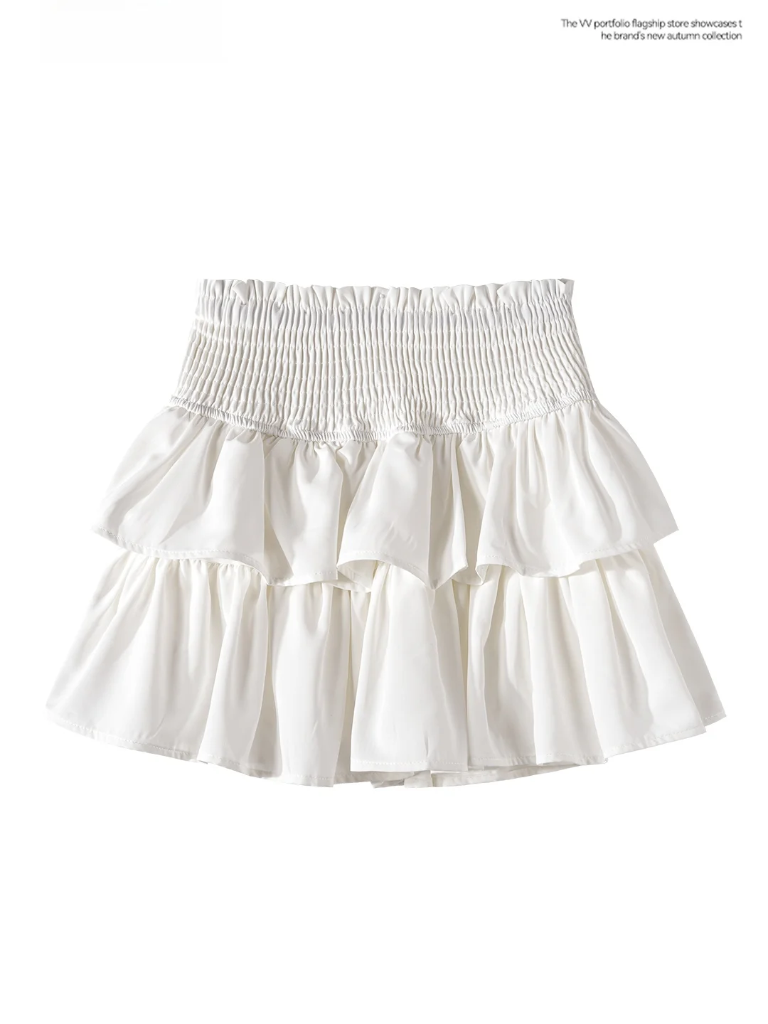 Korean Style High Waist Pleated Puffy Half-length Skirt Women's  Skirt with Lace Design Commute Short Skirt for Young Women