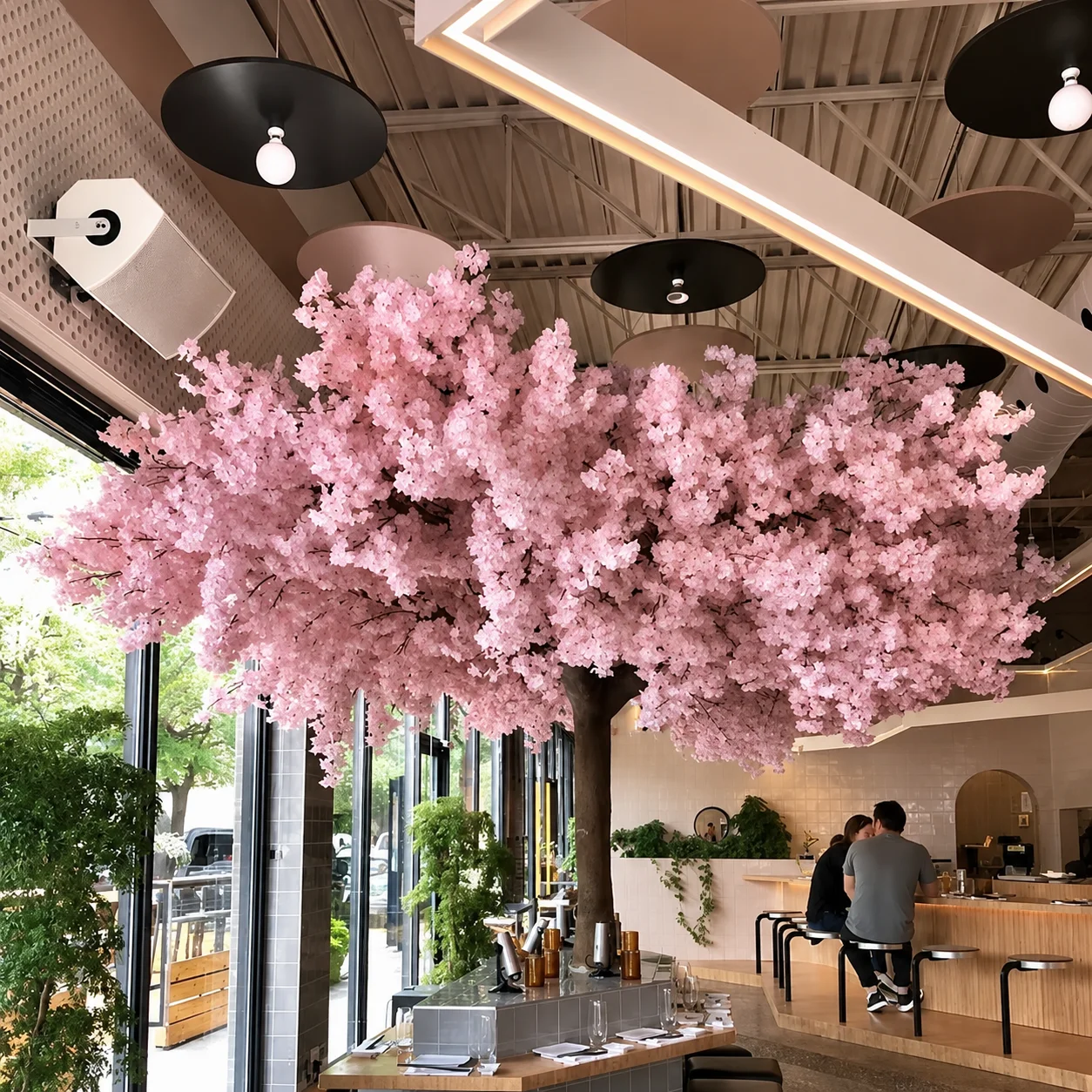 10 Feet 3 Meters 4 Meters Large pink White Artificial Durable Fiberglass Wedding Cherry Blossom Tree Landscape Decoration