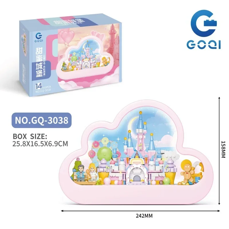 

Креативный набор игрушек из строительных блоков Санта-Клауса с подсветкой, розы вишни, замок, кирпичи, декоративные игрушки для девочек, детей