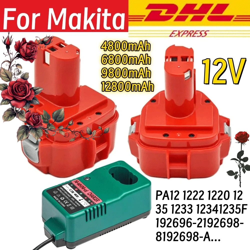 

12V 4.8/6.8/9.8/12.8Ah for Makita Rechargeable Batteries Replacement Battery 12V Power Tools Bateria 1220 1222 1235 1233S 6271