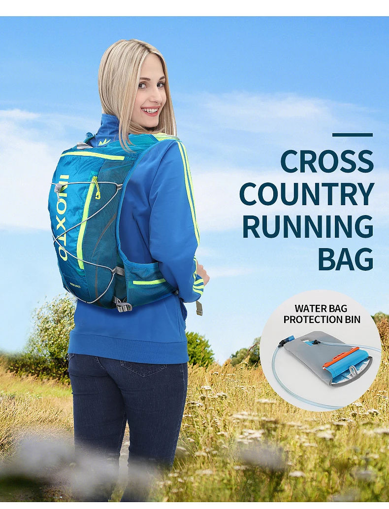 Outdoor-Lauf-Feuchtigkeitsweste, 8 l, Radfahren, feuchtigkeitsspendender Rucksack, Trekking, Wandern, Marathon, Fahrradrucksack mit 500 ml Wasserflasche – Detail 7