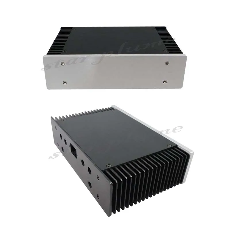 2607 All Aluminum Shell Power Amplifier Chassis Short Body Dual Cooling Power Amplifier Chassis（260*70*166）DIY Case Shll