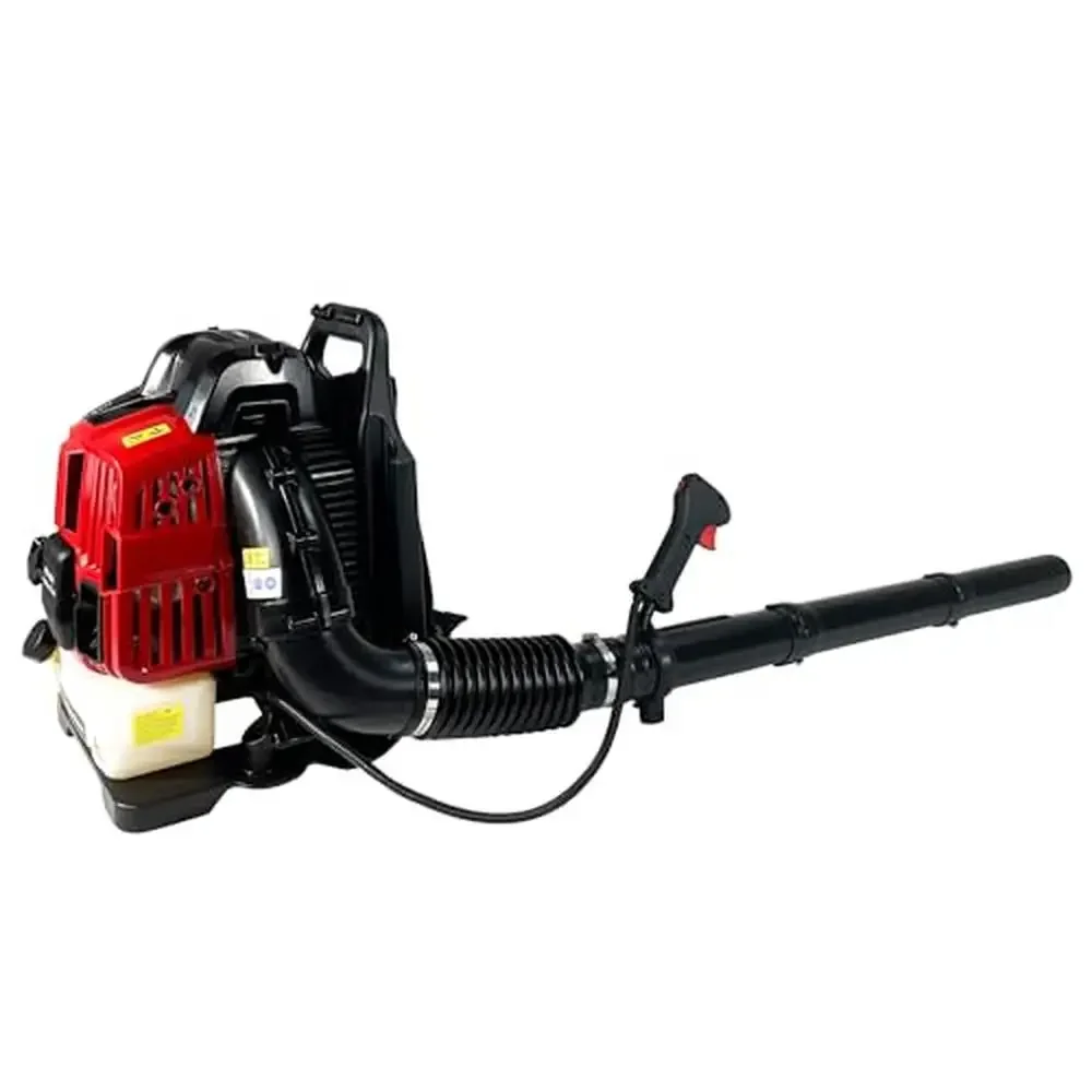 Backpack Gas Leaf Blower 660CFM 200MPH 76CC 4-Stroke Engine Ergonomic Design Low Vibration Snow Removal Debris Cleaning Road Pet