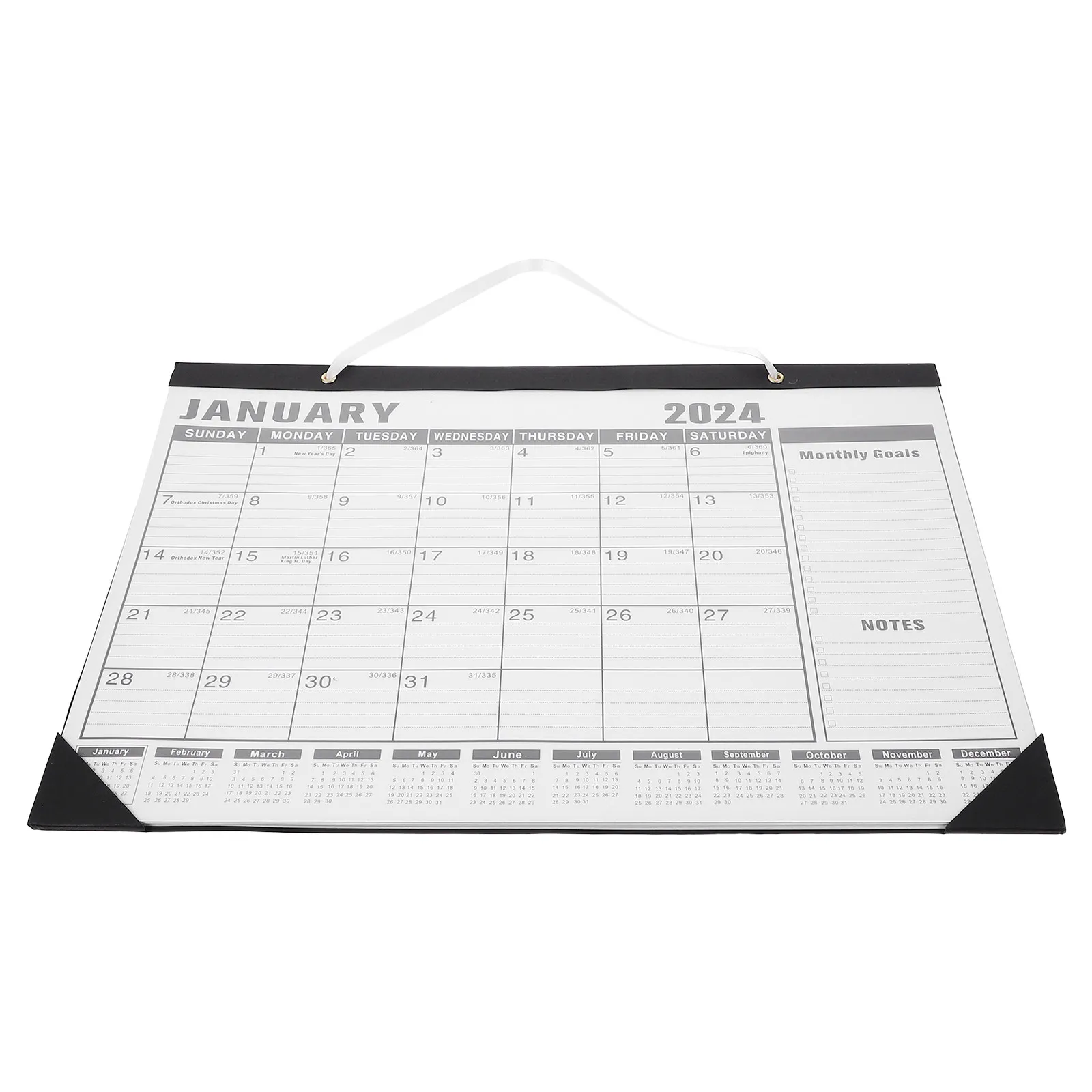 2024 English Wall Calendar Hanging Office Calendar Note Daily Use Monthly Planner Home Office Supplies Home Supply