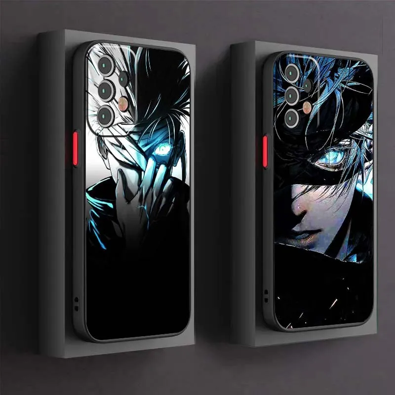 

Anime J-Jujutsus K-Kaisens Phone Case For Samsung A73 A72 A71 A55 A54 A53 A52 A51 A35 A25 A15 A14 5G Frosted Translucent
