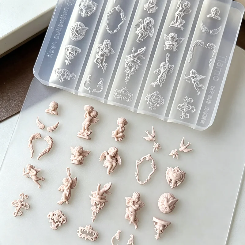 1pcs 3D Vintage Cupid & Floral - огляд і ціна Resin Art Mold