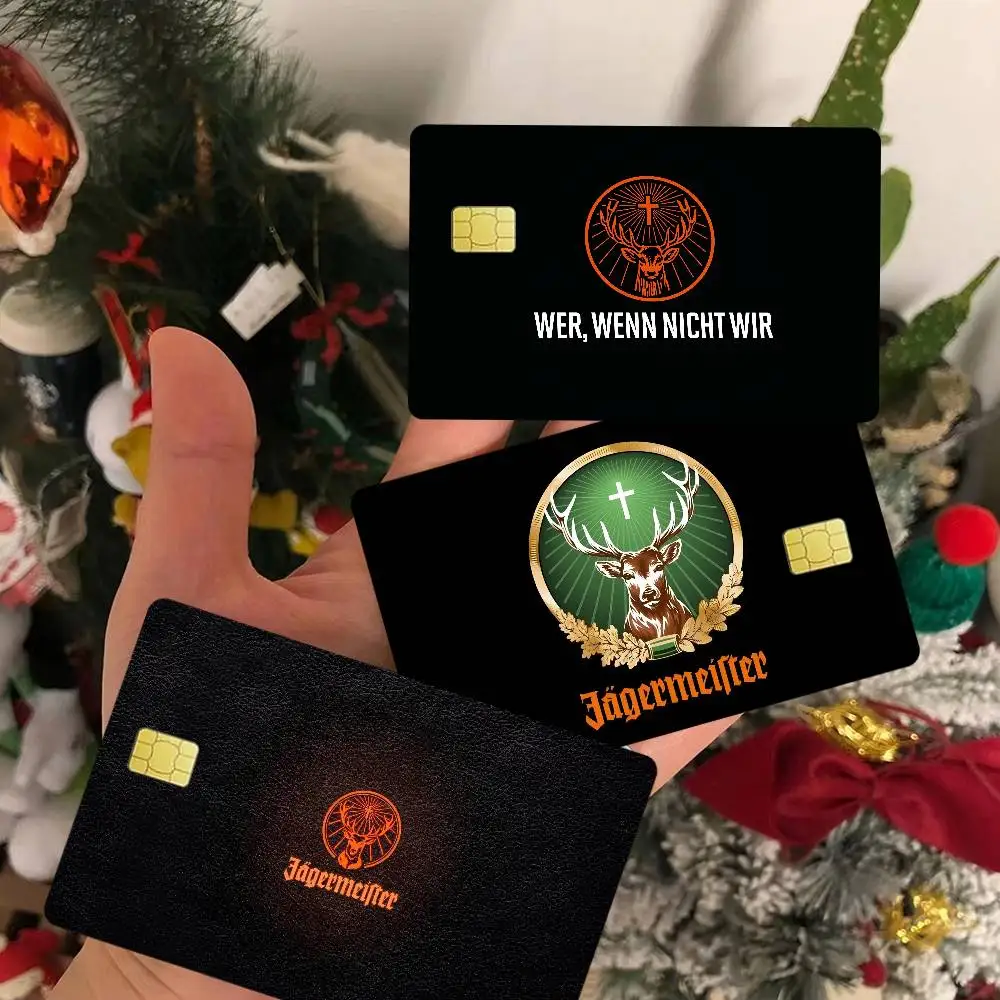 J-Jagermeisteres Logo Anmie Sticker Film Skin Cover For Credit Card Debit Bank Card Front