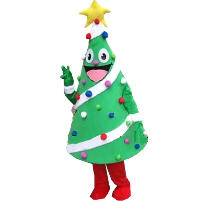 Cartoon Christmas Tree Mascot Cosplay Costumes Christmas Party Celebration Anime Props Elk Snowman Mascot Costume