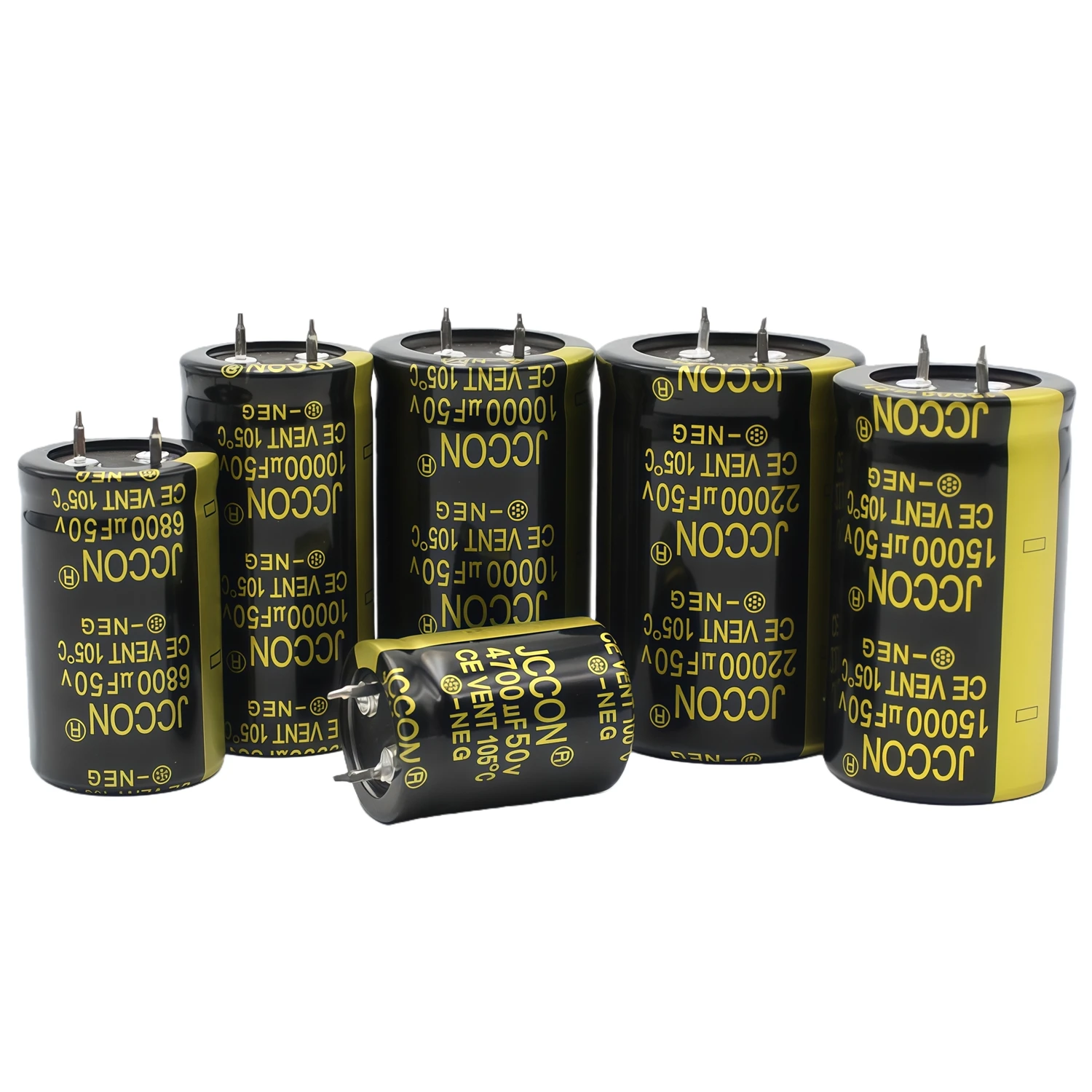 2pcs 35v 450v 63v 80v 100v 25 250v 200v 400v 10000uf 15000uf 22000uf 330uf 47000uf 6800uf JCCON Pow Audio Electrolytic Capacitor