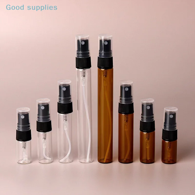 10 pièces 2/3/5/10ml Mini bouteille rechargeable Portable verre vaporisateur bouteille de parfum atomiseur cosmétiques conteneur bouteilles de parfum