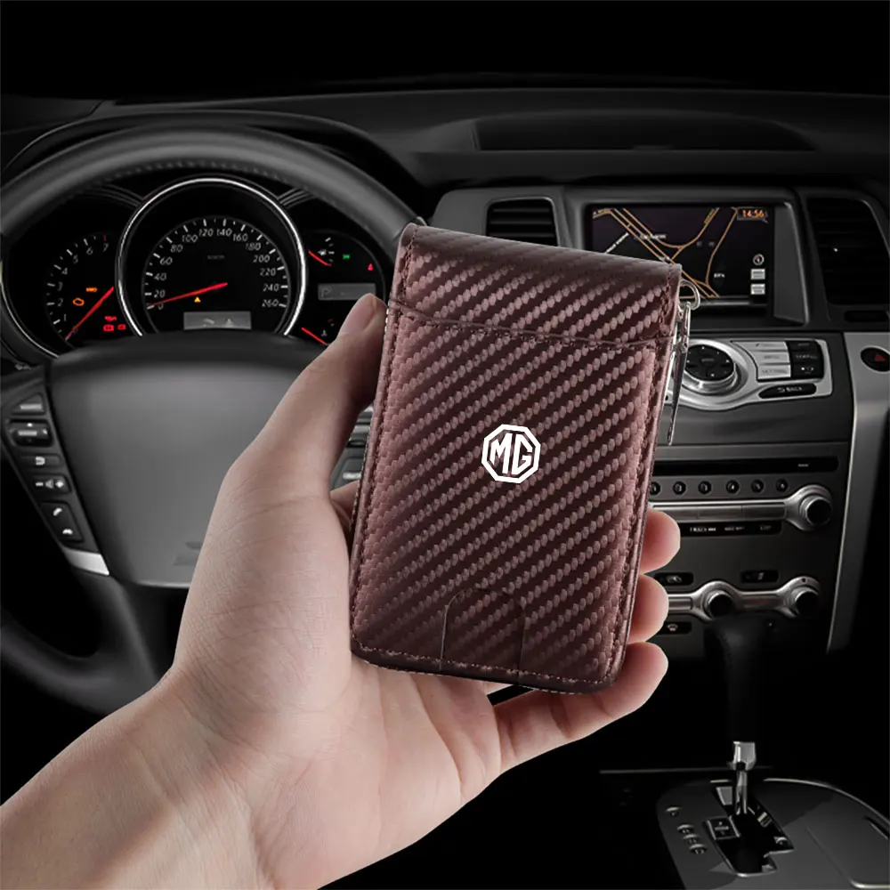 تصفيف السيارة المحمولة حامل رخصة القيادة حافظة بطاقة الائتمان حقيبة التخزين اكسسوارات لموريس المرآب MG 350 MG5 HECTOR GS ZS