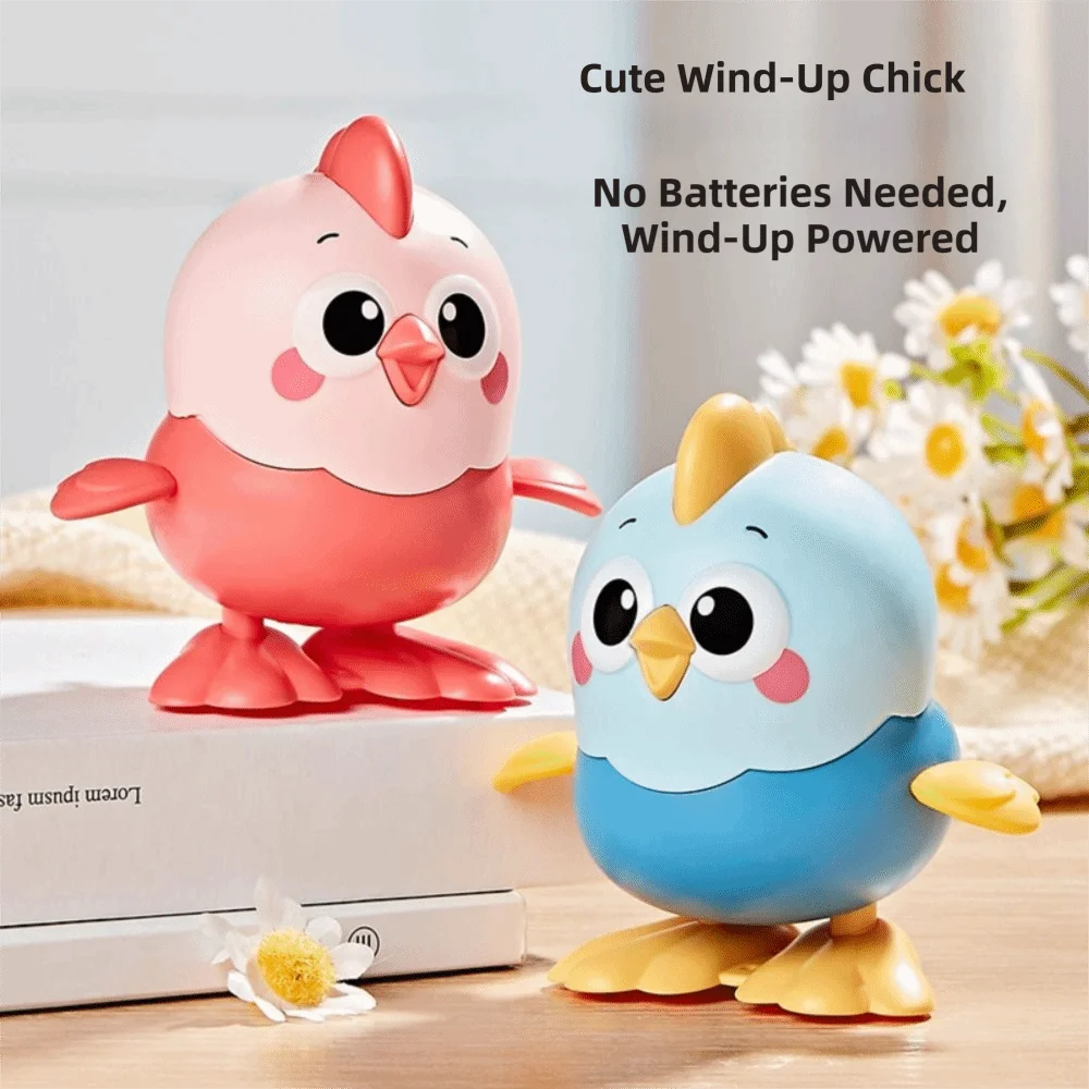 

Colorful Design Jumping Chicken Toy Durable Construction Funny Movement Clockwork Toy Small Animal Shape Rocky Swing Motion