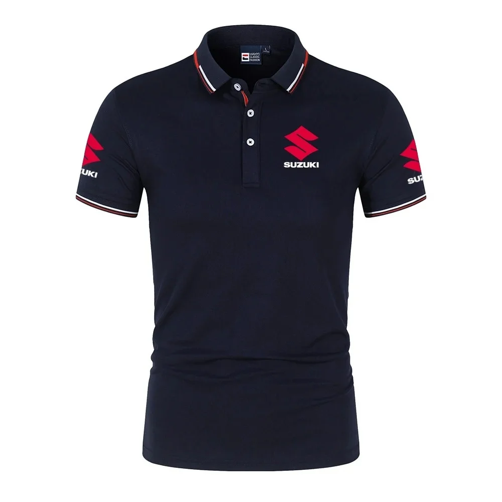 

Men's Suzuki Racing Team Logo Polo Shirt Summer Oversized T-Shirt 2026 New Fashion Motorcycle Racing Clothing