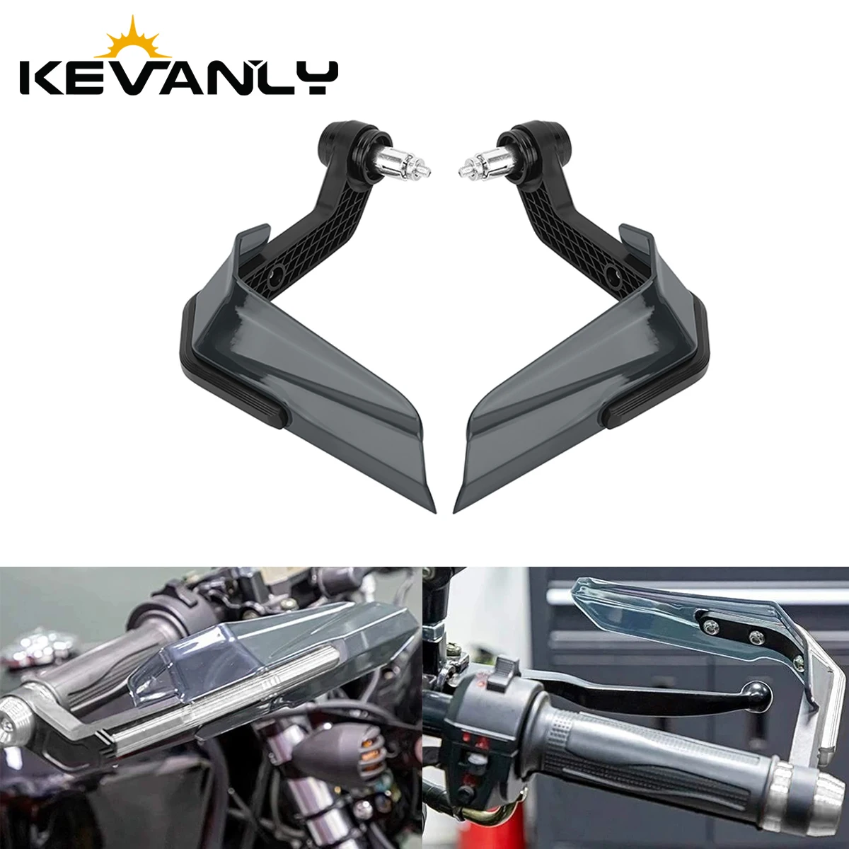 1Pair Motorcycle Hand Guards Wind Shield Protective Cover Handlebar Protection Aluminum Alloy ABS Handguard Accessories