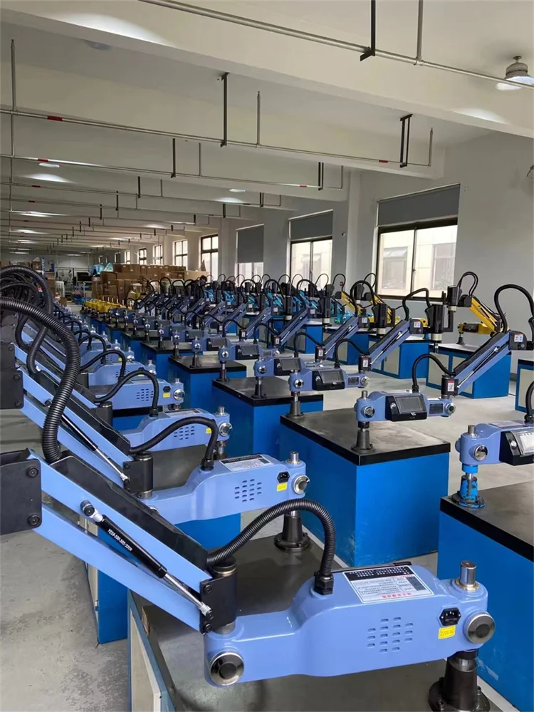M3Arm Servo Motor Thread Drilling Vertical Electric Tapping Machine-M16 Table Aluminium Alloy Steel Bar Automatic Tapping