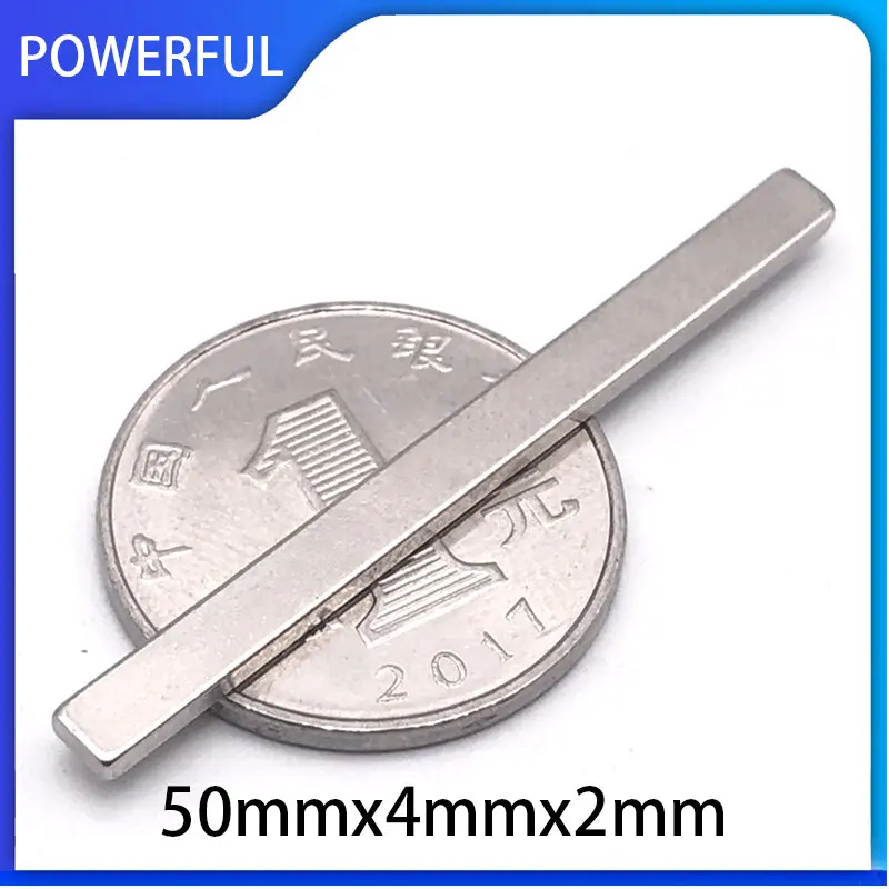 5~100PCS 50x4x2mm N35 Neodymium Magnet 50mm x 4mm x 2mm NdFeB Block Super Powerful Strong Permanent Magnetic imanes