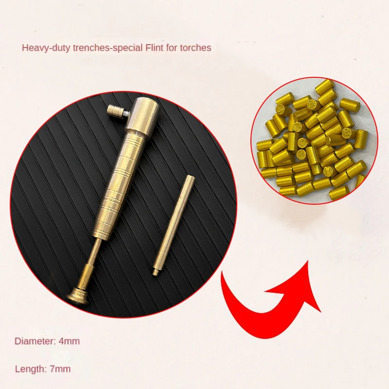 Size (4x7mm) Lighter Flints Coarse Firestone Brass Creative Handmade Lighter Firestone Lighter Accessories