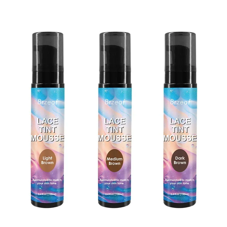 Quick Drying Lace Tint Mousse for Wigs - Melting Tinted Wig Mousse Lace Wig Tint Spray for Baby Hairs - Hair Cosmetics for Wig