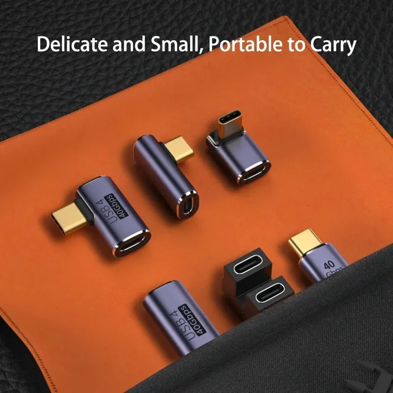 Adaptador USB C de Metal de 100W, convertidor de carga tipo C de transferencia de datos rápida, OTG, 40Gbps, 8K, 120Hz, Vedio, Macbook Pro, teléfono