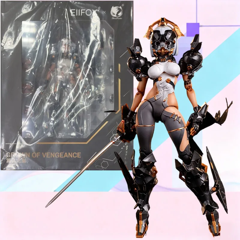 

Eiifox BearPanda Blith Revenge Crown Action Figure Movable Eyeball Mecha Model with Multiple Accessories Display Collection Toy