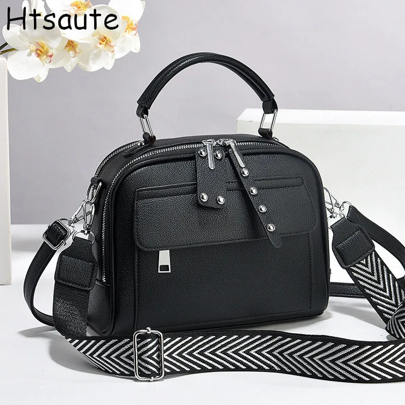 

Fashion Wide Strape Women Crossbody Bags PU Leather Clutch Single Shoulder Bag Casual Large Capacity Simple Female Handbags Tote