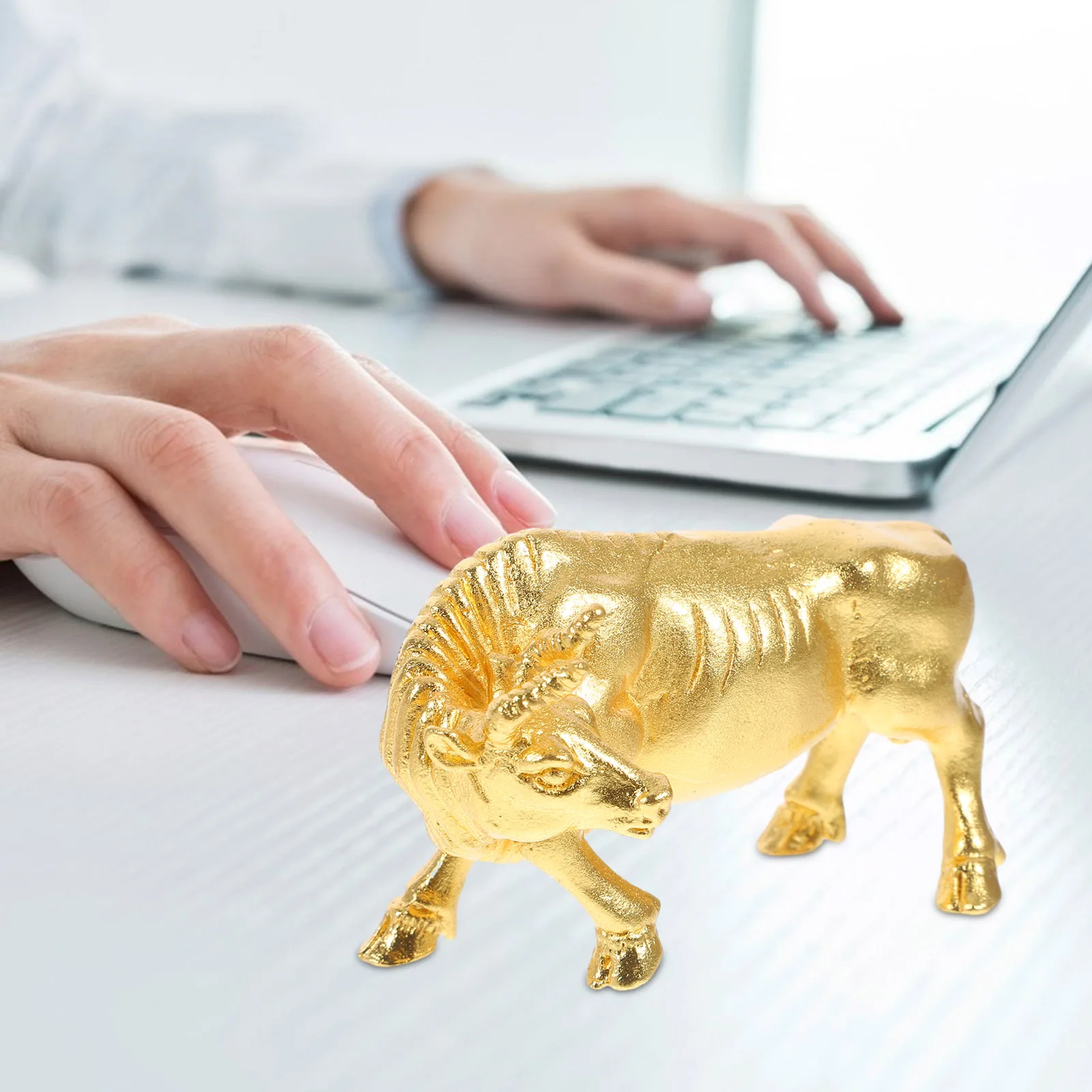 

Five Cattle Ornaments Animal Bull Figurine Sculpture Statue Household Brass Home Shape Crafts