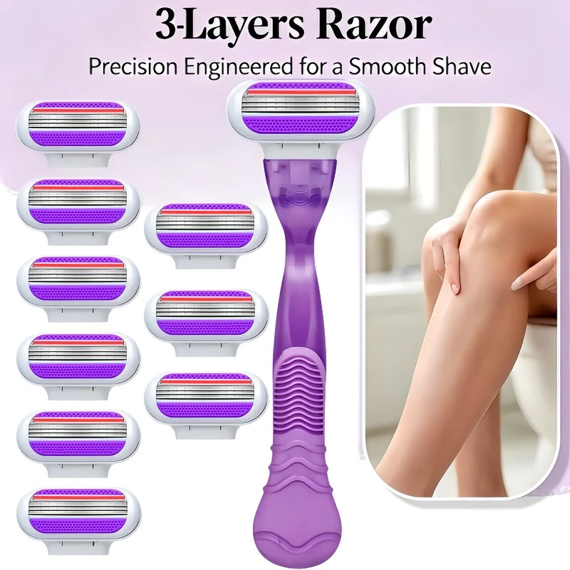 Women Bikini Manual Safety Razor Hair Removal Shaving 3-Laye