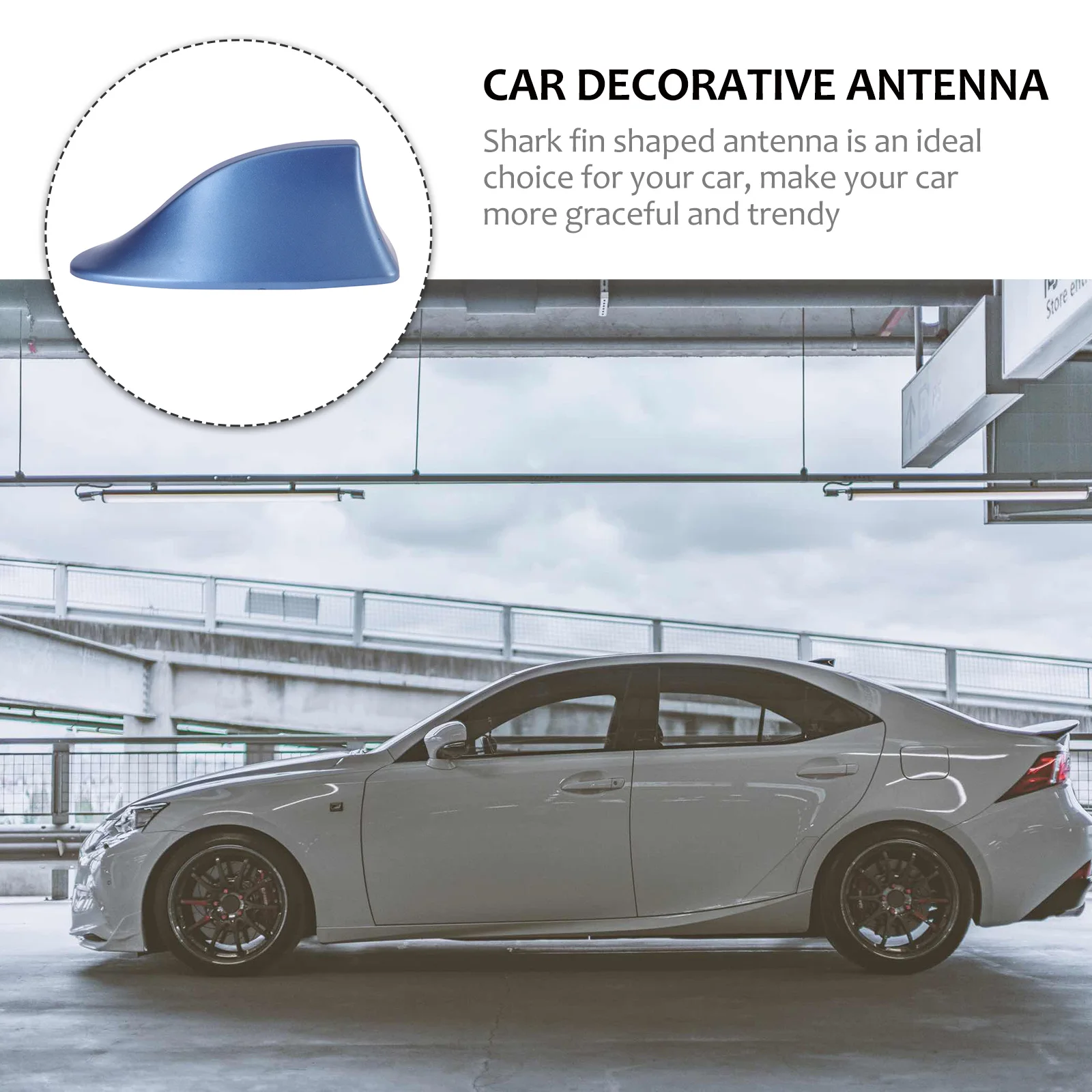 

Car Antenna Radio Signal Cable Aerial Wireless Shark Fin Vehicle Roof Universal