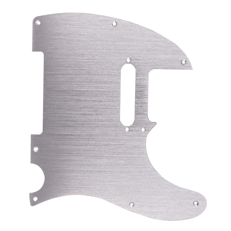 Silver 8 Hole Tele Guitar Pickguard Metal Pick Guard for Standard Telecaster Pickguard Replacement