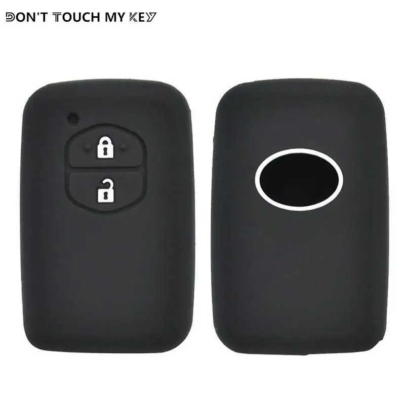 Silicone Car Key Case For Toyota Aqua RAV4 Corolla Land Cruiser Prado Camry Prius Cover Keyless Remote Fob 2 Button 2013 2014