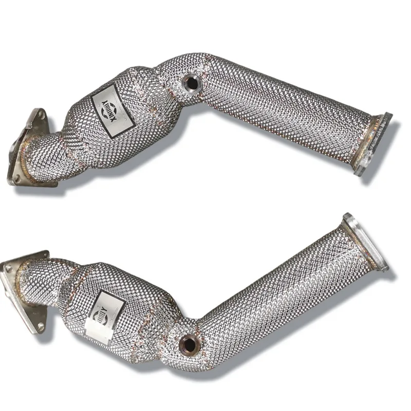 10.High Performance Stainless Steel High-Flow Front Pipe With Catalytic Converter for  G25/G35/G37