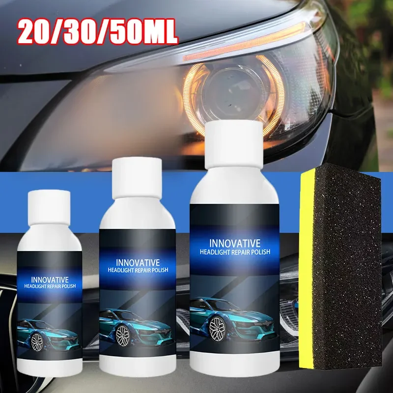 Car Headlight Polishing Agent Scratch Remover Repair Fluid Renewal Polish and Maintenance Liquid Kit Auto Accessorie Universal