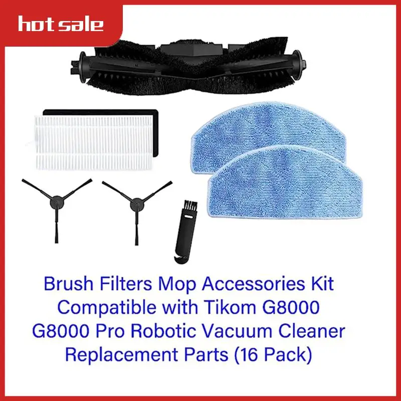 

1Set Replacement Accessories For Tikom G8000 G8000 Pro Robot Vacuum Cleaner Main Brush Filter Side Brush Mop Accessories